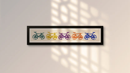 Bicycle Panoramic Art Print / Framed or Unframed /  60 cm x 12 cm