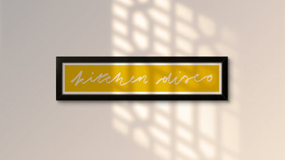 Kitchen Disco Panoramic Art Print / Framed or Unframed /  60 cm x 12 cm