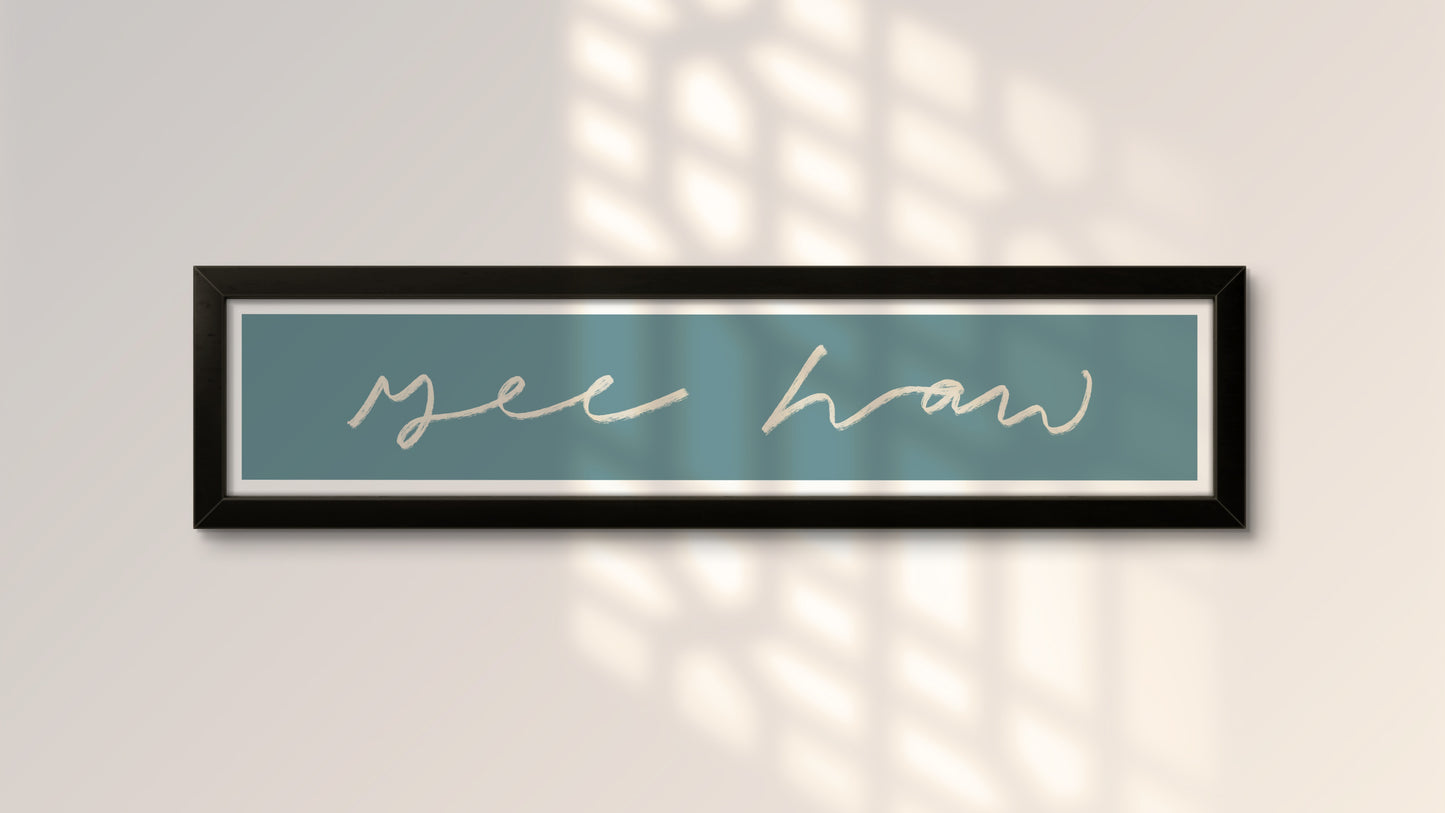 'Yee Haw' Panoramic Art Print / Framed or Unframed / 60 cm x 12 cm