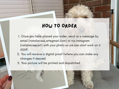 Personalised Hand Drawn Pet Portrait