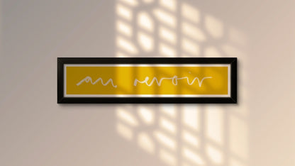 Au Revoir Panoramic Art Print / Framed or Unframed / 60 cm x 12 cm