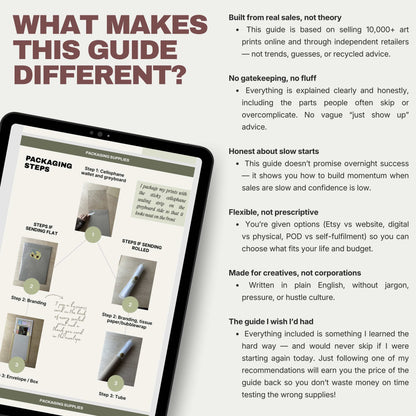 Ultimate Art Print Business Guide - How to Sell your Art Ebook - 72 Pages