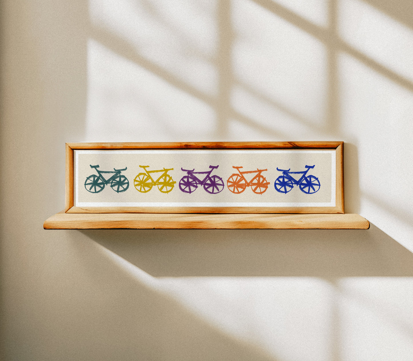 Bicycle Panoramic Art Print / 60 cm x 12 cm