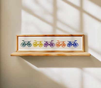 Bicycle Panoramic Art Print / 60 cm x 12 cm