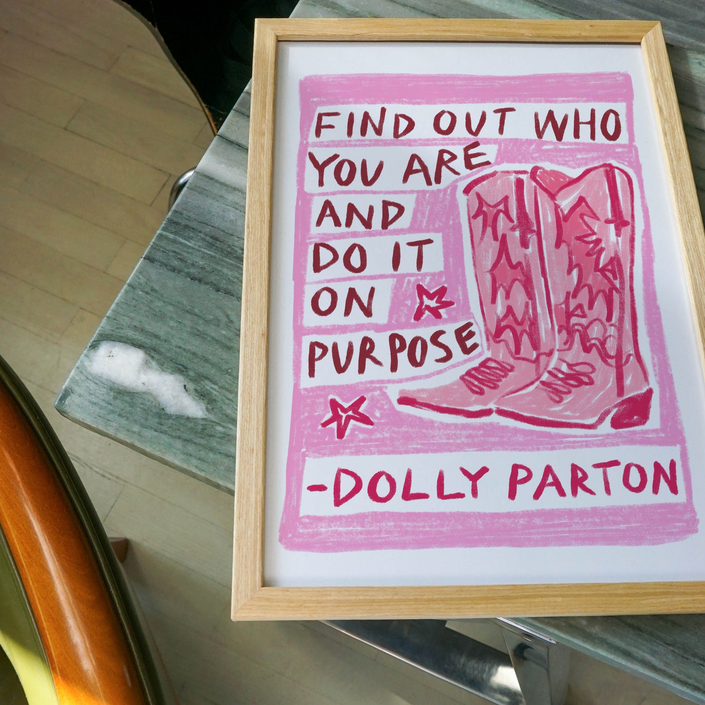 Dolly Parton Cowboy Boots Art Print