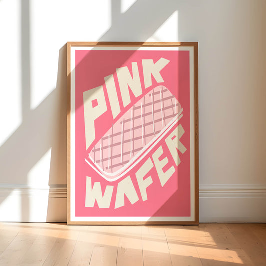 Pink Wafer Biscuit Art Print