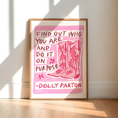 Dolly Parton Cowboy Boots Art Print