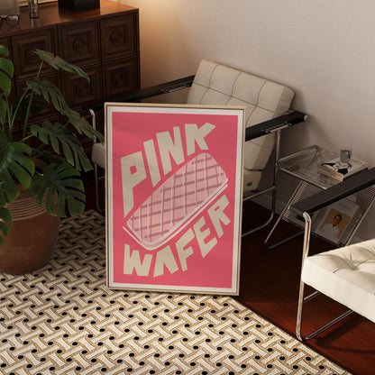 Pink Wafer Biscuit Art Print