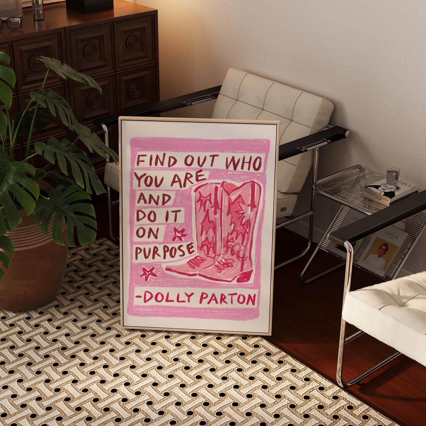 Dolly Parton Cowboy Boots Art Print