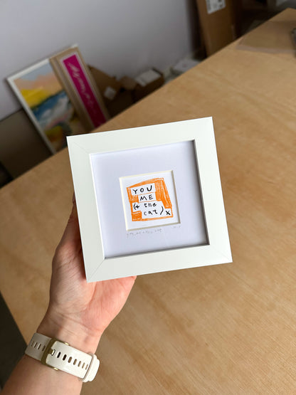 You, Me and The Cat Mini Art Print