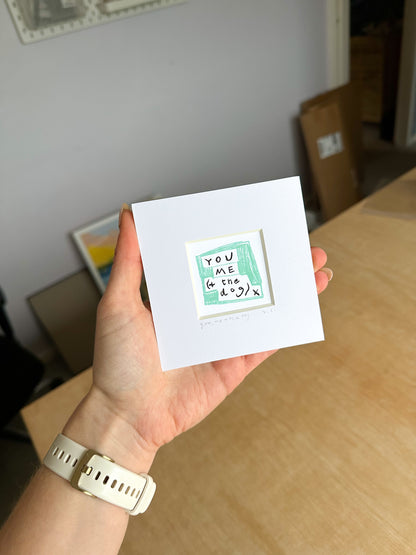 You, Me and The Dog Mini Art Print