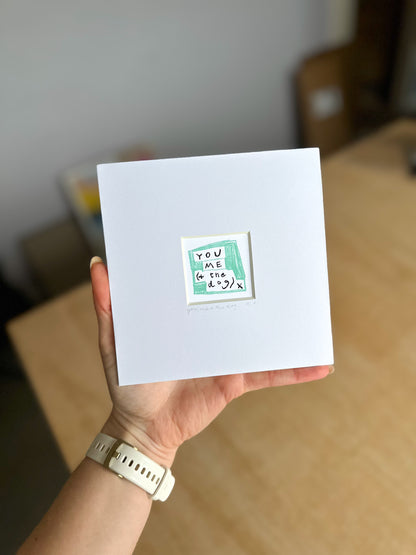 You, Me and The Dog Mini Art Print