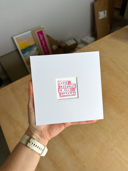 Love Actually Is All Around Mini Art Print