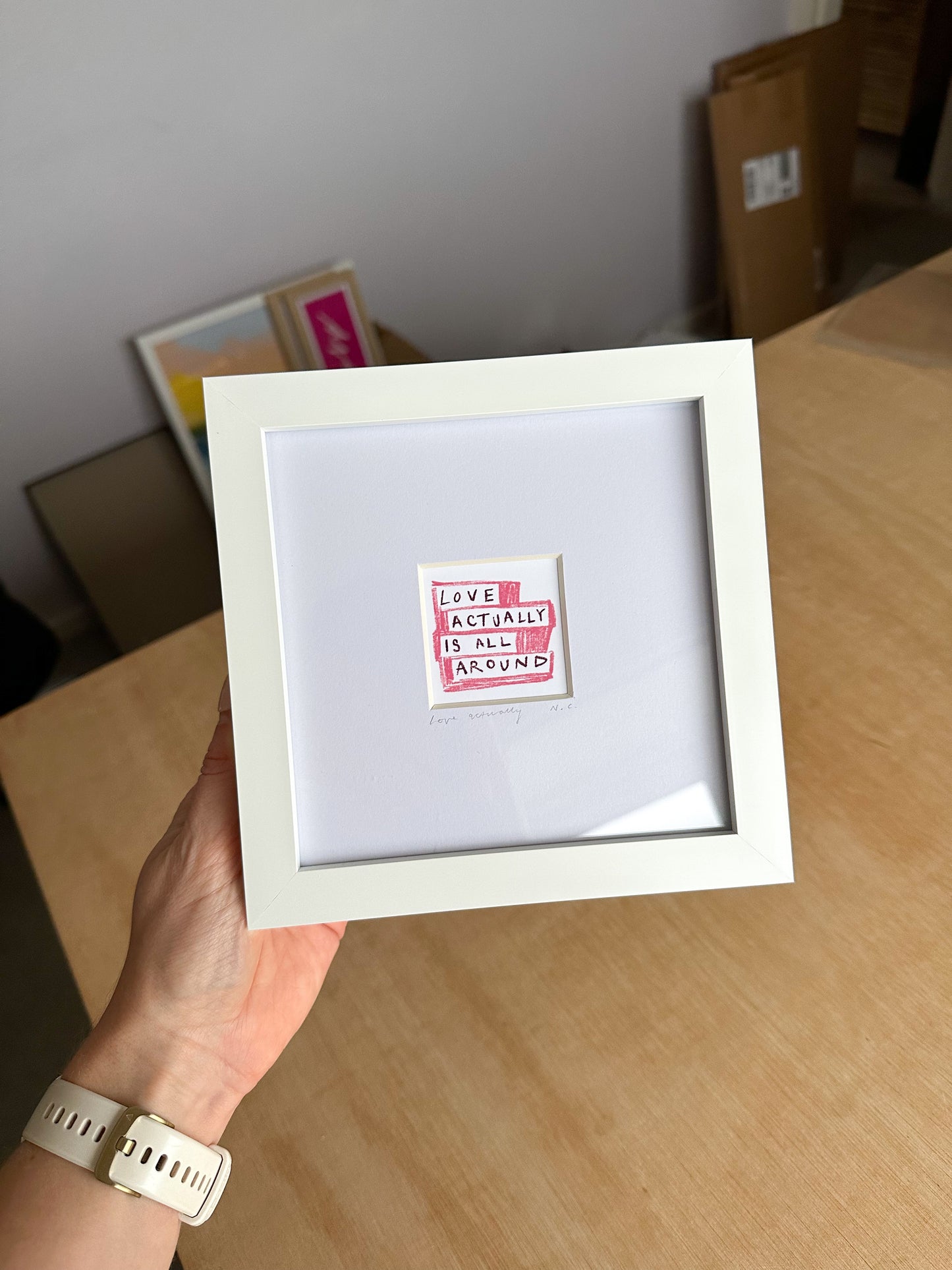 Love Actually Is All Around Mini Art Print