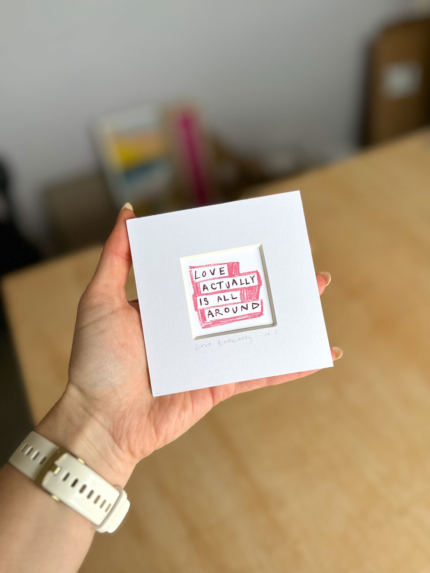 Love Actually Is All Around Mini Art Print