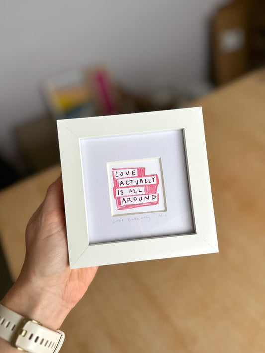 Love Actually Is All Around Mini Art Print