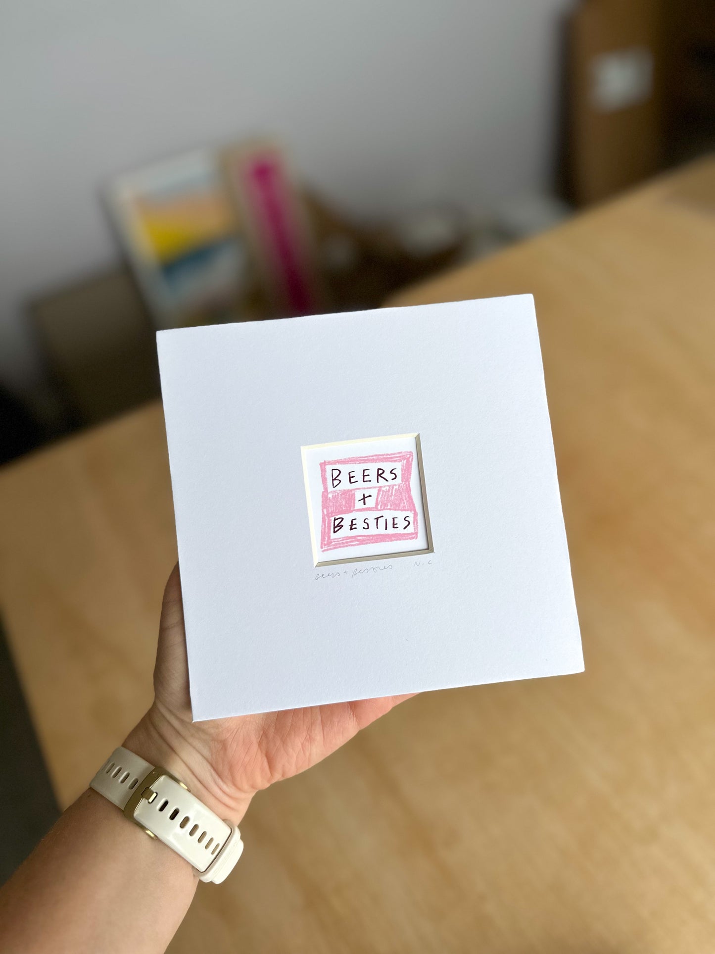 Beers and Besties Mini Art Print