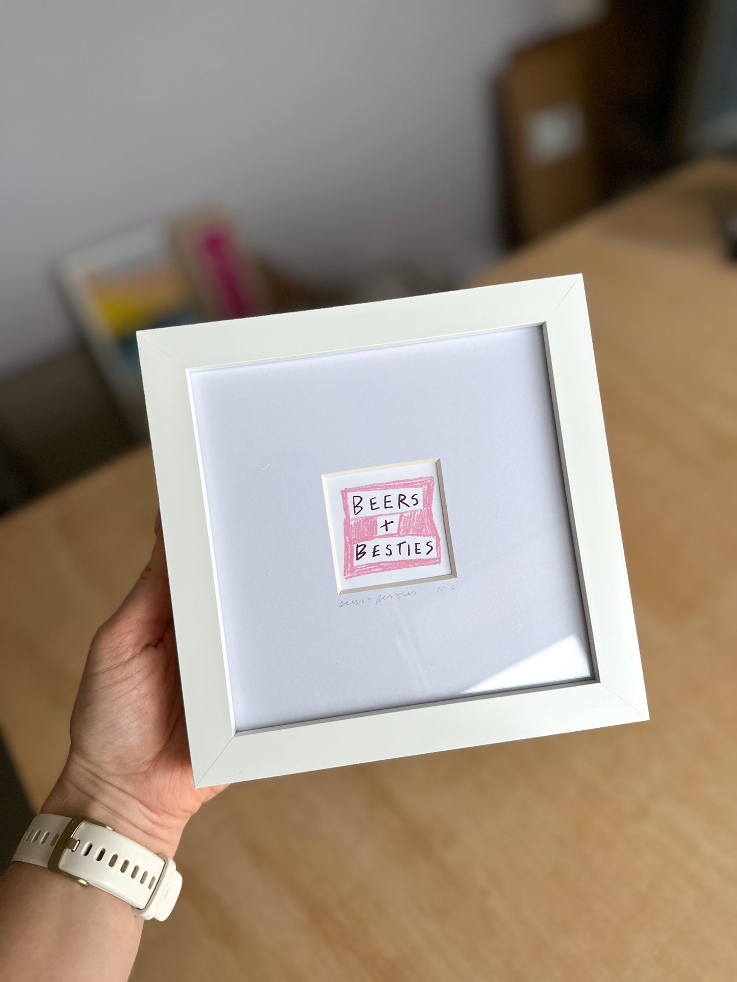 Beers and Besties Mini Art Print