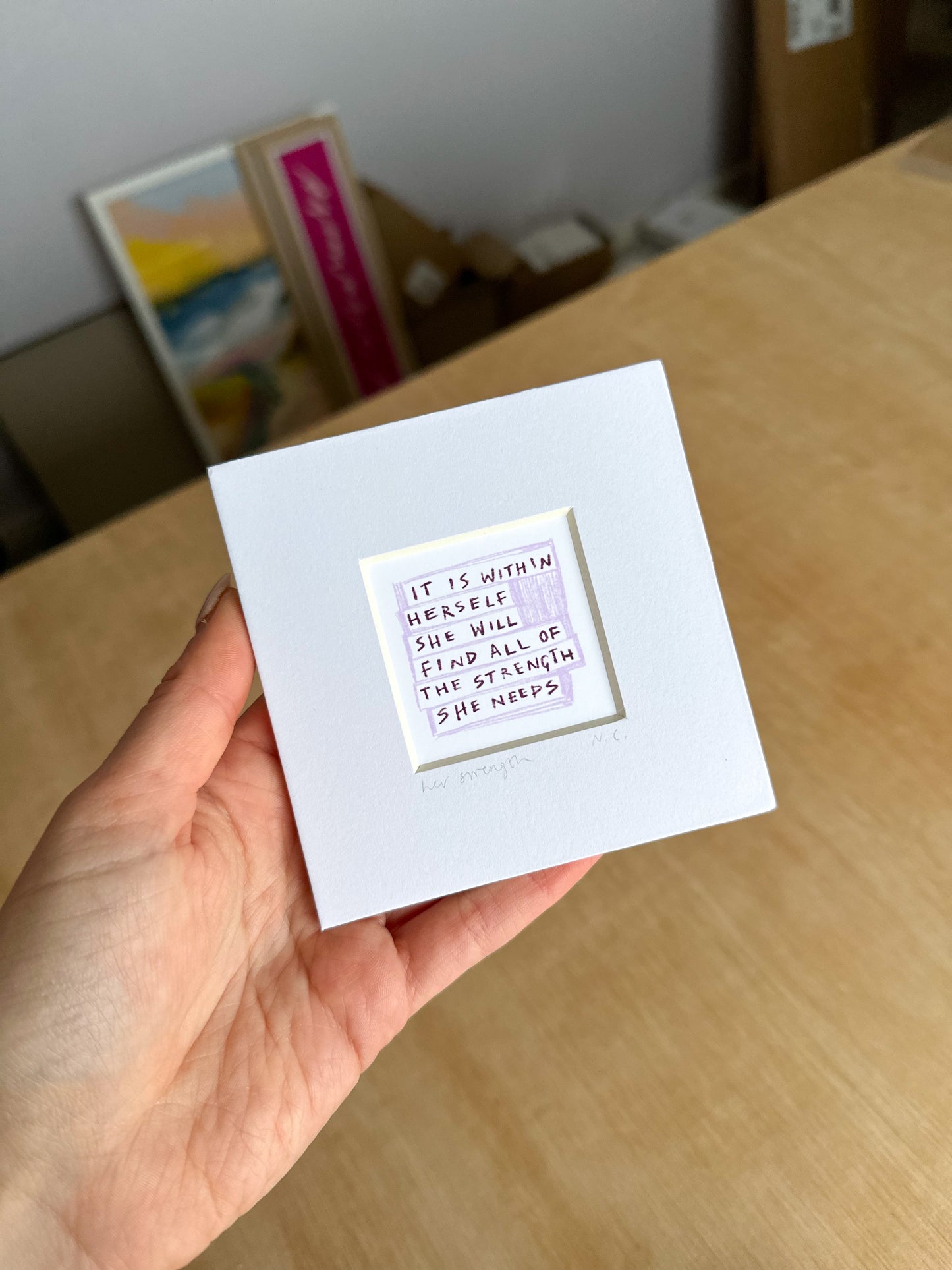 Positivity Quote Strong Women Mini Art Print