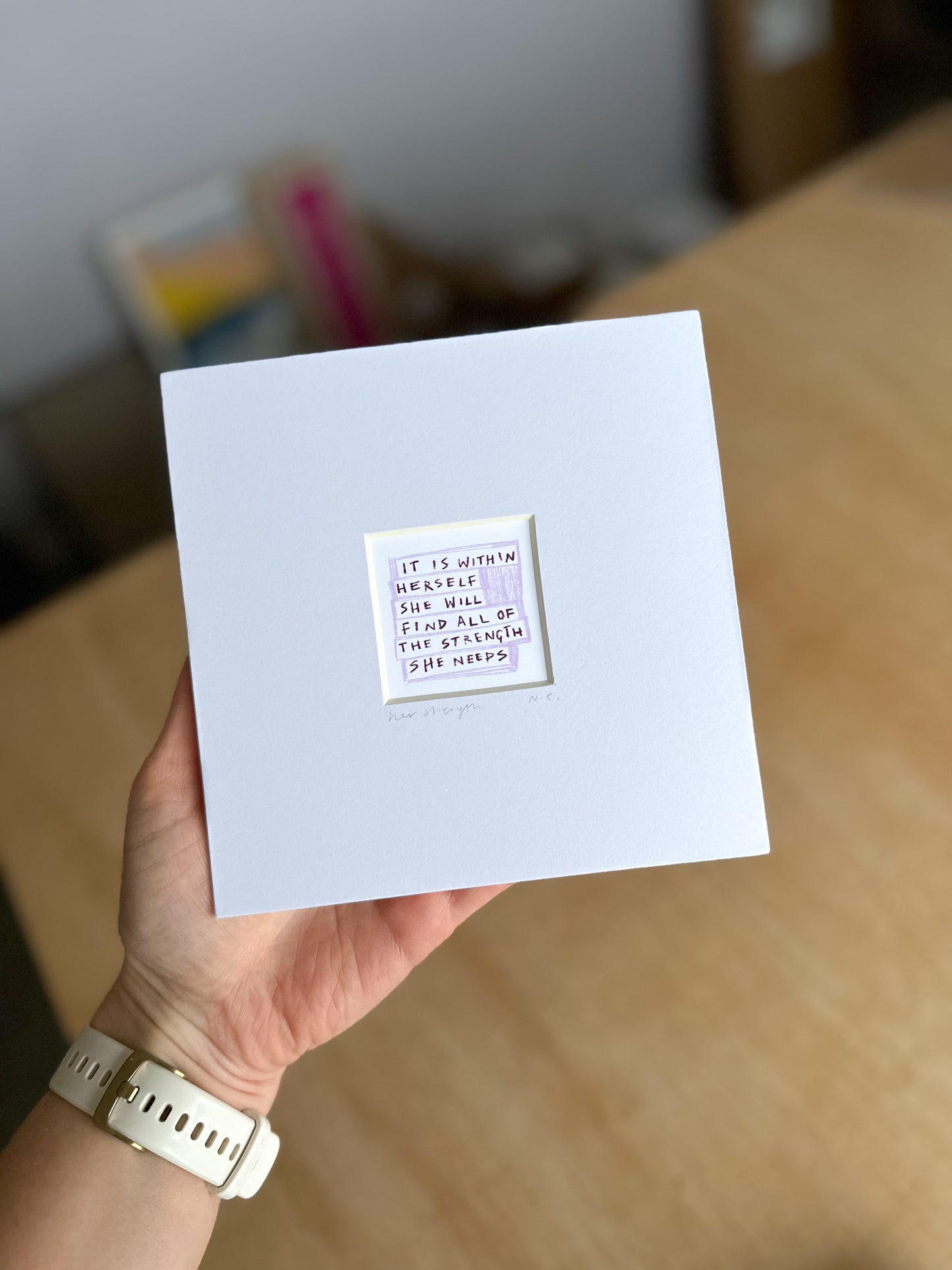 Positivity Quote Strong Women Mini Art Print