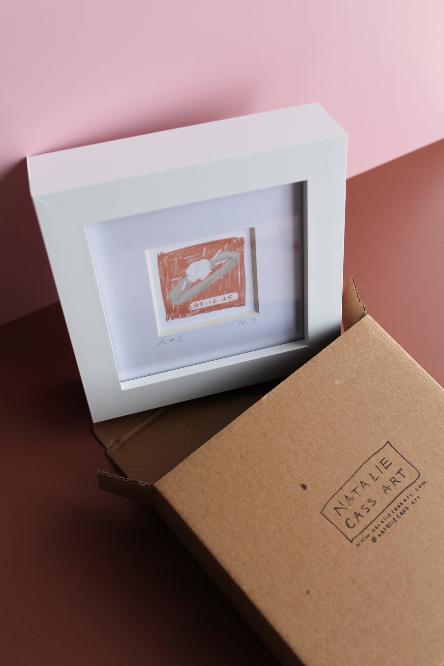 Personalised Engagement Ring Mini Art Print