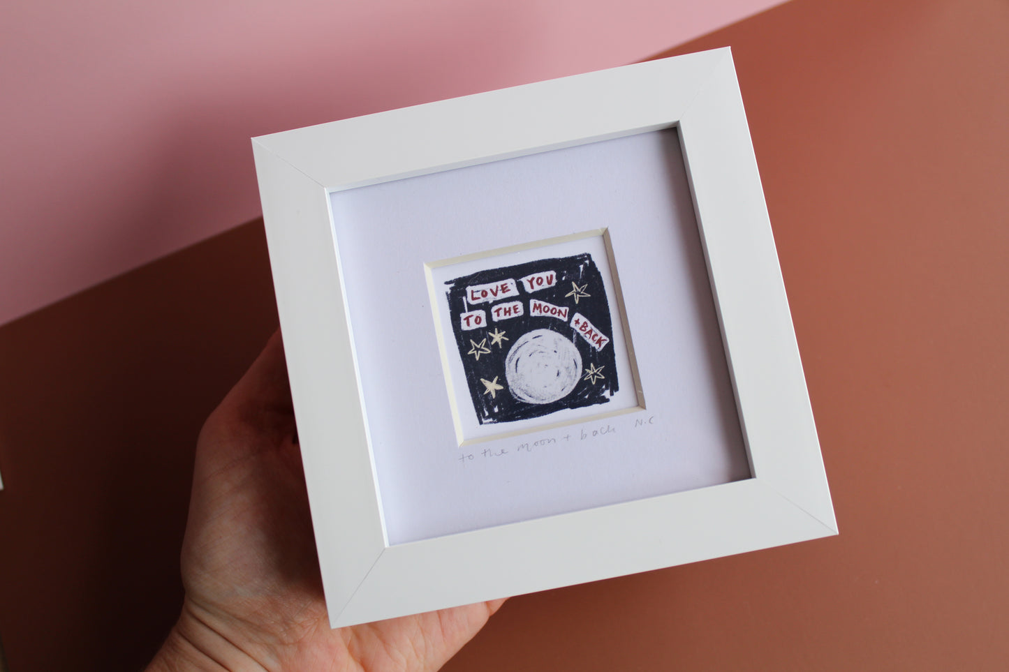 Love You To The Moon And Back Mini Art Print
