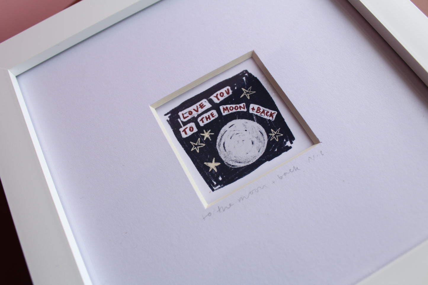 Love You To The Moon And Back Mini Art Print