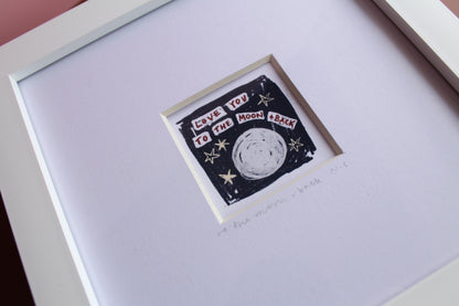 Love You To The Moon And Back Mini Art Print