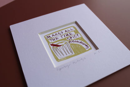 Harry Styles Inspired Margs Mini Art Print