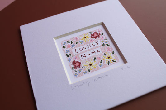 Lovely Nana Mini Art Print