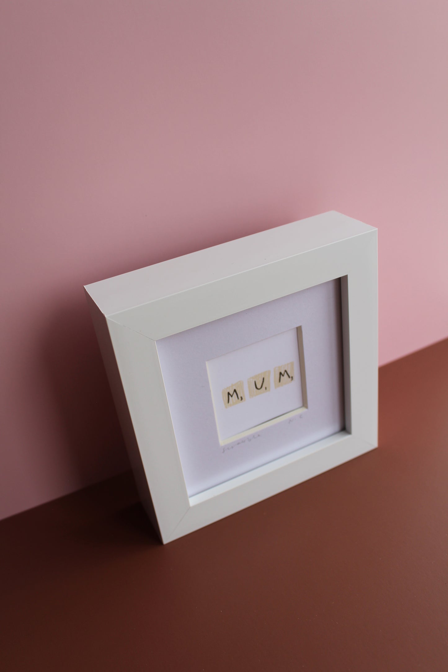 Mum Scrabble Tiles Mini Art Print