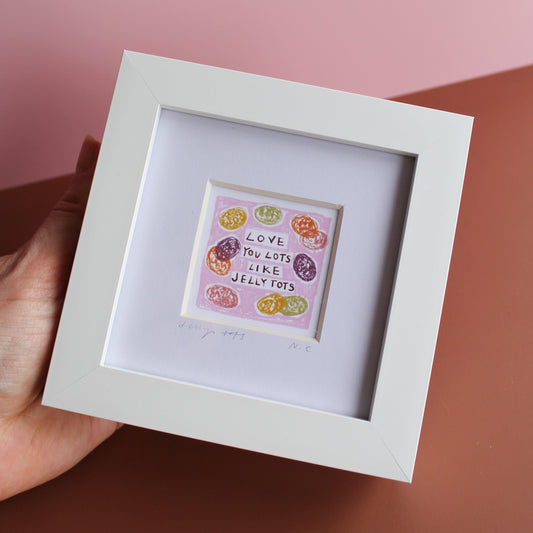 Love You Lots Like Jelly Tots Mini Art Print