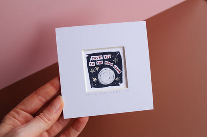 Love You To The Moon And Back Mini Art Print