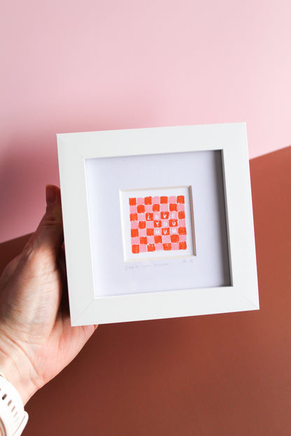 Love You Mum Mini Art Print