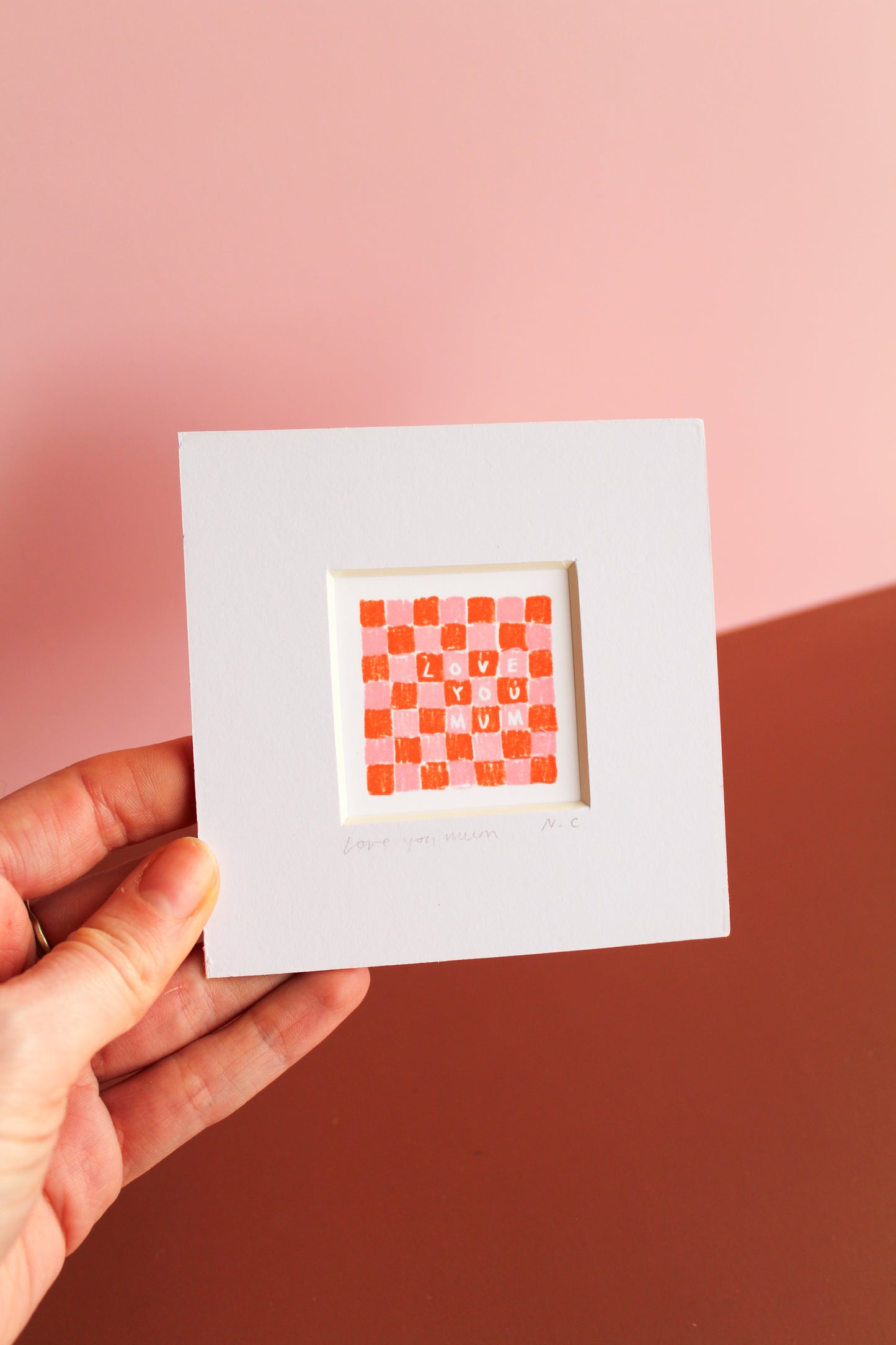 Love You Mum Mini Art Print