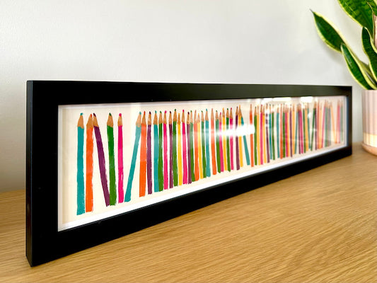 Pencils Panoramic Art Print / Framed or Unframed /  60 cm x 12 cm