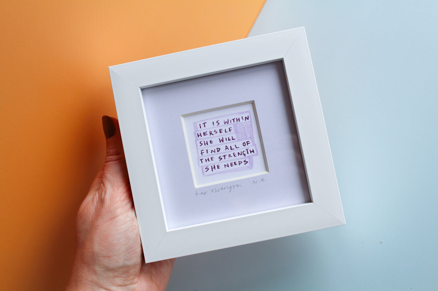 Positivity Quote Strong Women Mini Art Print