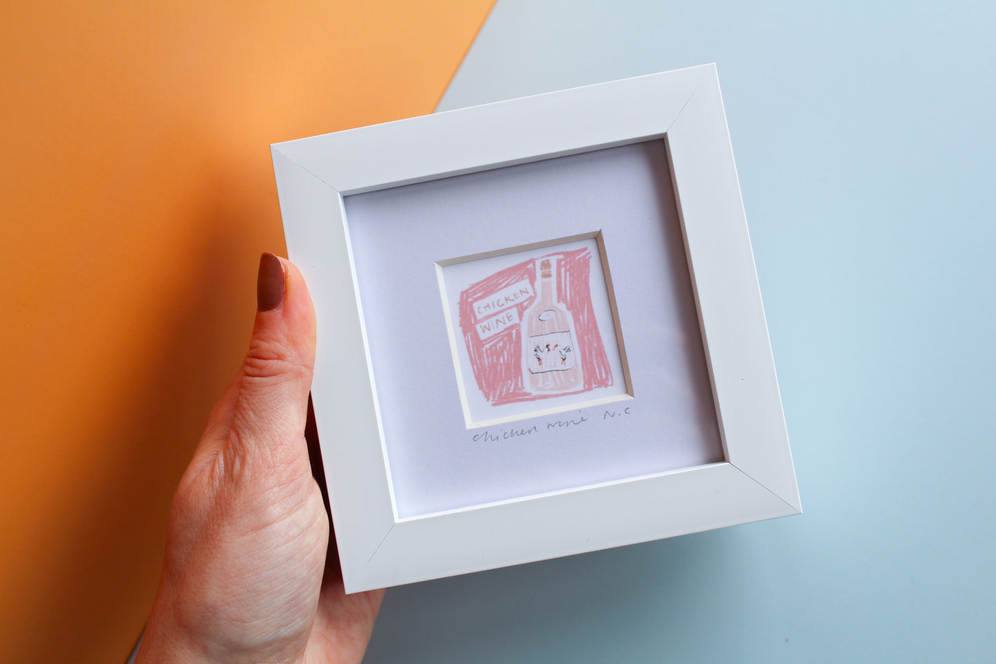 Chicken Wine Mini Art Print