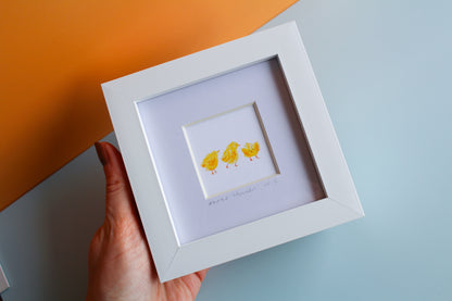 Three Chicks Mini Art Print