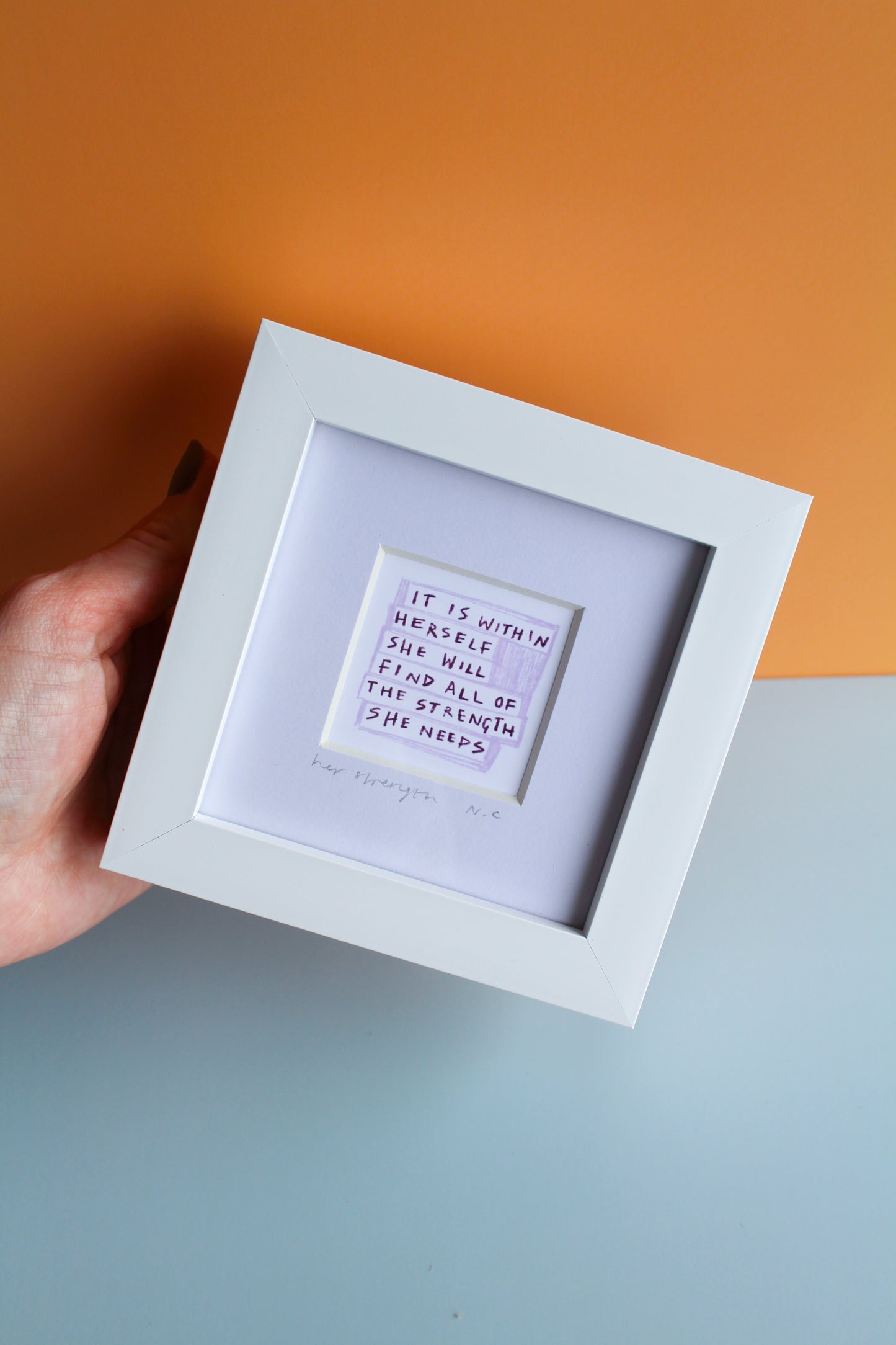 Positivity Quote Strong Women Mini Art Print