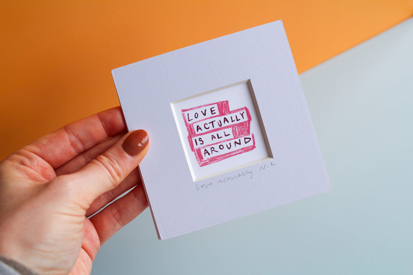 Love Actually Is All Around Mini Art Print