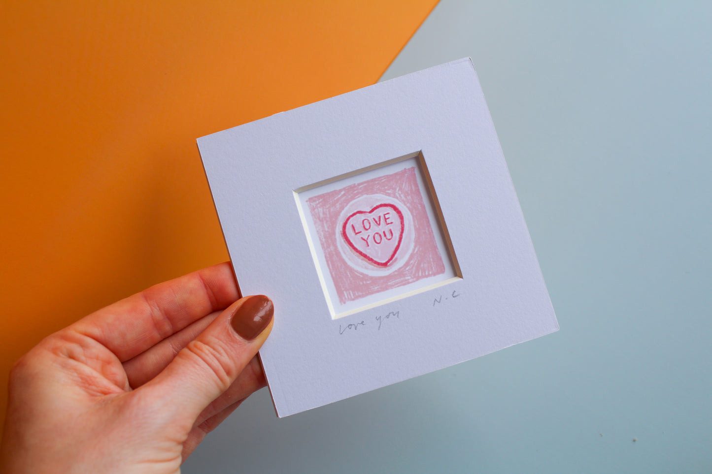 Love Hearts Mini Art Print