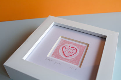 Love Hearts Mini Art Print