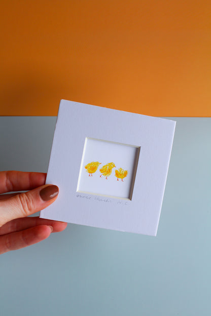 Three Chicks Mini Art Print