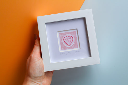 Love Hearts Mini Art Print