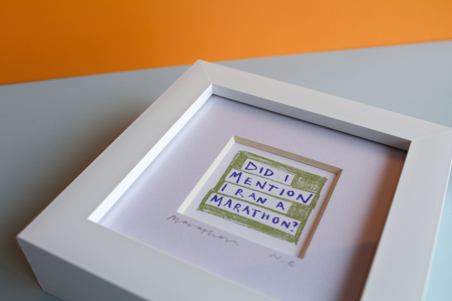 Funny Marathon Mini Art Print