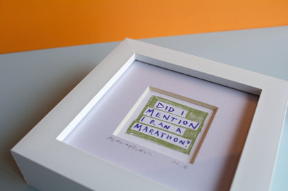 Funny Marathon Mini Art Print