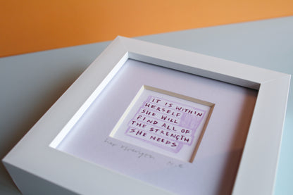 Positivity Quote Strong Women Mini Art Print