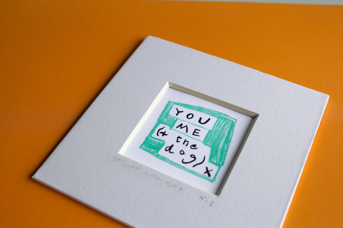 You, Me and The Dog Mini Art Print