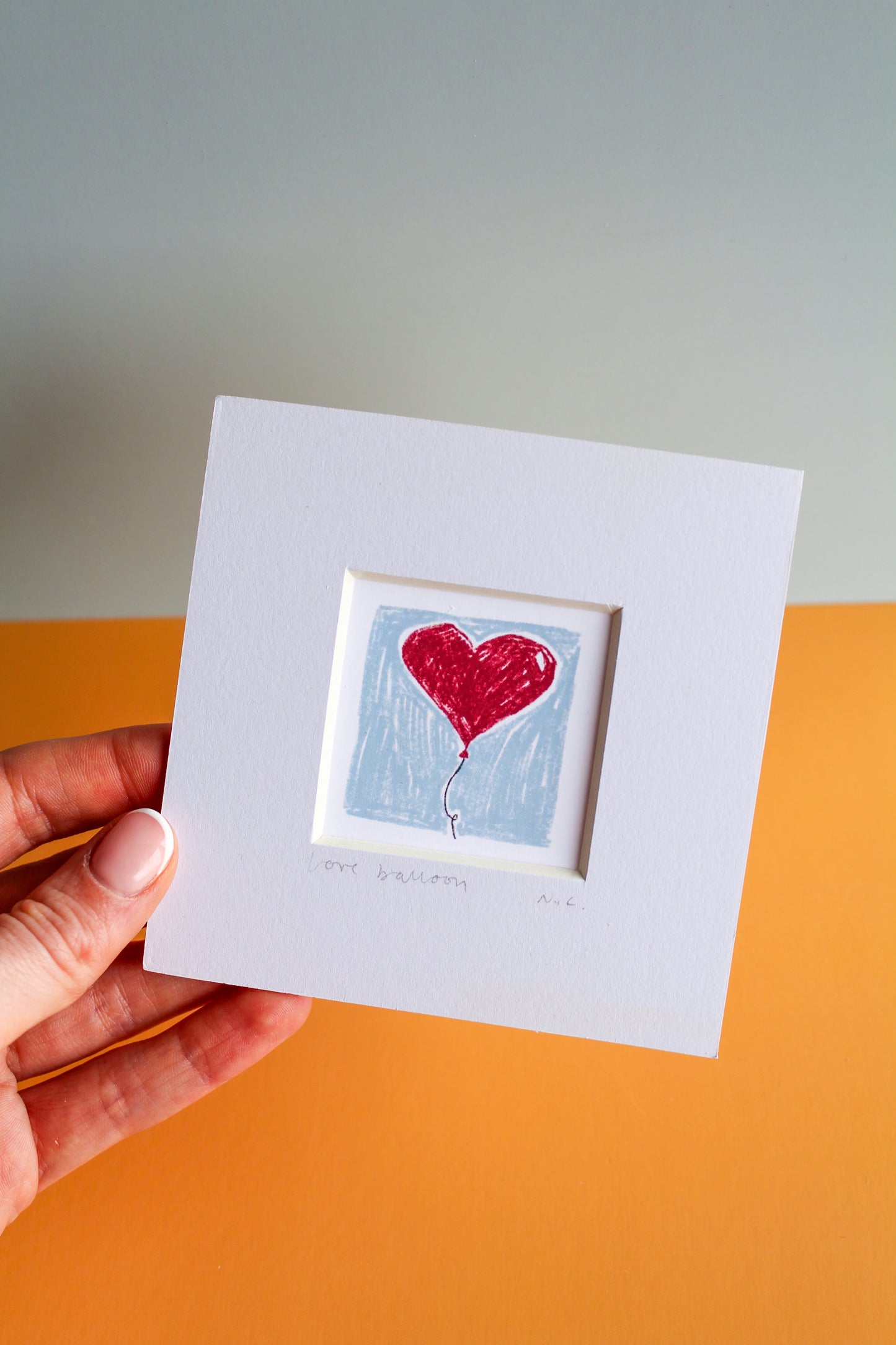 Love Balloon Mini Art Print